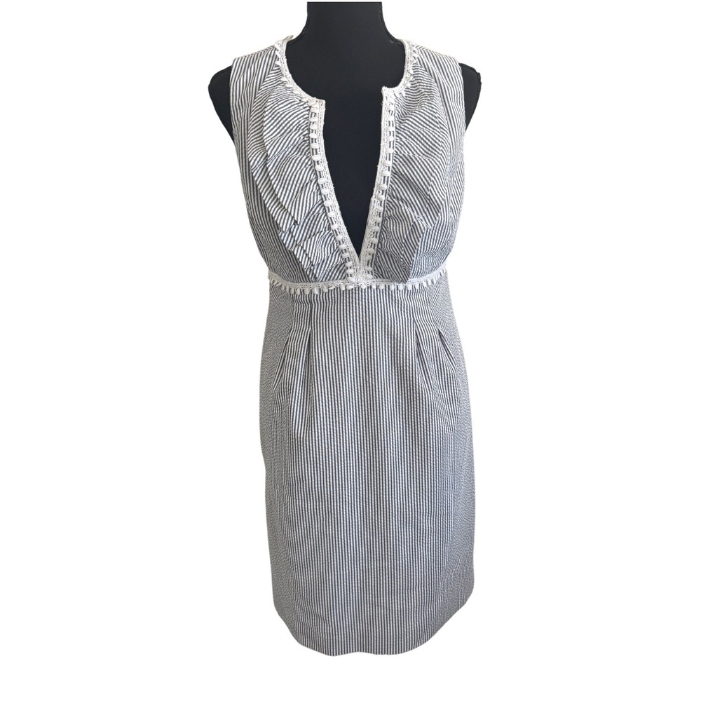 Nine West Womens Size 6 Striped Sheath Dress Office Career Professional Church